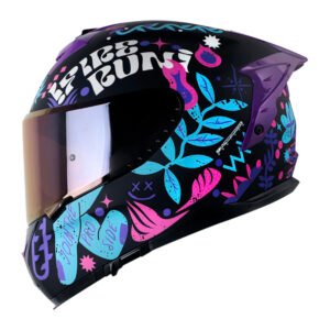 CASCO SHAFT PRO SHPRO-610DV EVO NEGRO MATE FINGERZ MICA TRANSPARENTE REPUESTO MORADO XL CERRADO