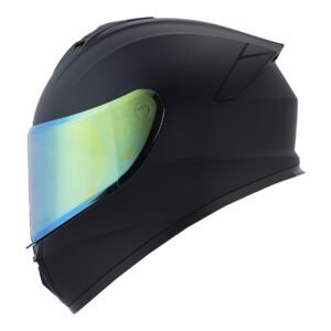 CASCO MARCA GHIRA GH-NOVA NEGRO MATE XL CERRADO MICA DORADA