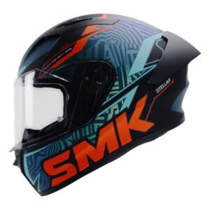CASCO SMK STELLAR SPORT AZUL MATE FURY MA257 L CERRADO