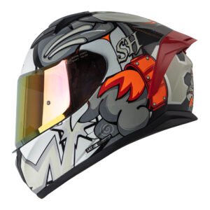 CASCO SHAFT SH582SP EVO GRIS NARANJA MAGIC MICA TRANSPARENTE REPUESTO ROJO XL CERRADO