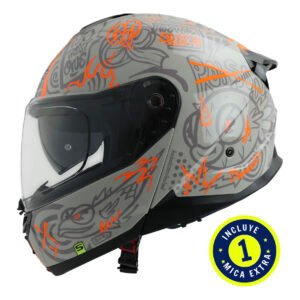 CASCO SHAFT SH3540 DV GRIS THE WORLD MICA TRANSPARENTE REPUESTO AZUL L ABATIBLE SVS