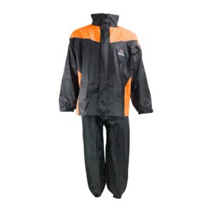 IMPERMEABLE 2 PIEZAS NEGRO/NARANJA SET TALLA EXTRA GRANDE (CODIGO ANTERIOR 99-0351-001)