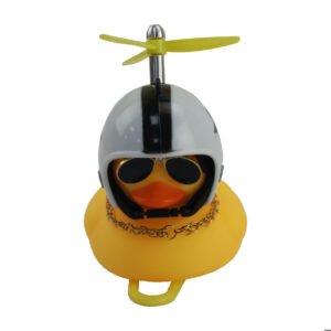 PATO DECORATIVO AMARILLO CON CASCO MODELO 3