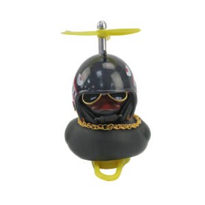 PATO DECORATIVO NEGRO CON CASCO MODELO 5