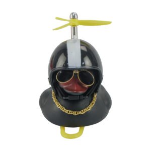 PATO DECORATIVO NEGRO CON CASCO MODELO 7