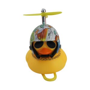 PATO DECORATIVO AMARILLO CON CASCO MODELO 10