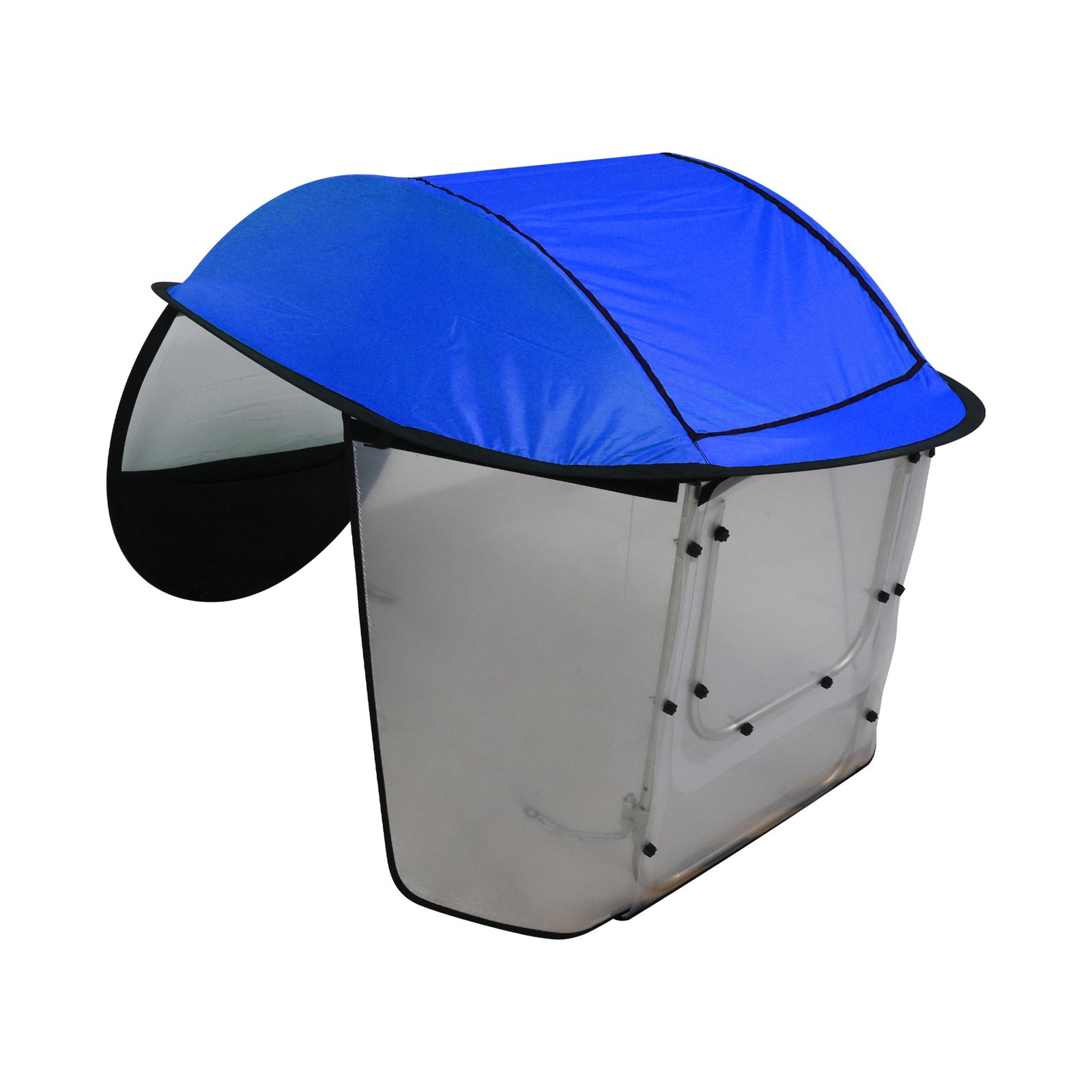 TOLDO CUBRESOL CON PARABRISAS ABATIBLE AZUL MOTONETA