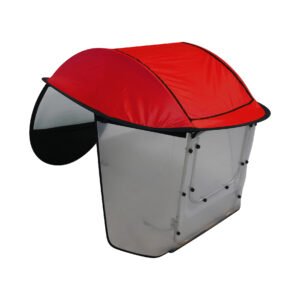 TOLDO CUBRESOL CON PARABRISAS ABATIBLE ROJO MOTONETA