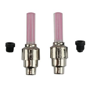 TAPON VALVULA LLANTA ROJO CON LUZ SET 12V