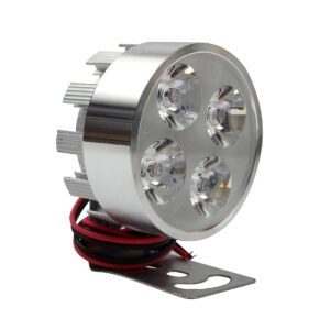 FARO AUXILIAR 4 LEDS CON ESTROBO PLATEADO 12V 4W (CODIGO ANTERIOR 99-5027-001)