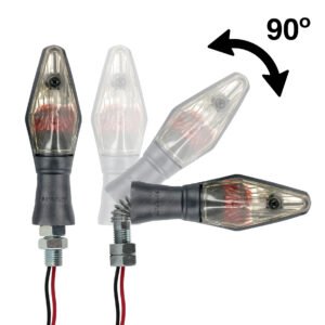 DIRECCIONAL UNIVERSAL SET CON RESORTE MINI DOBLE HUMO 12 V MARCA RODA