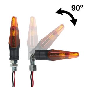 DIRECCIONAL UNIVERSAL SET CON RESORTE LASER AMBAR 12 V MARCA RODA