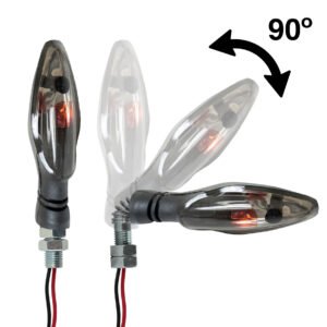 DIRECCIONAL UNIVERSAL SET CON RESORTE LUJO HUMO 12 V MARCA RODA
