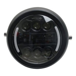 FARO DELANTERO LED MODELO 185 CON CARCASA LUZ ALTA 43W/BAJA 43W/LUZ AUXILIAR 6W 12V LM 3550-4000