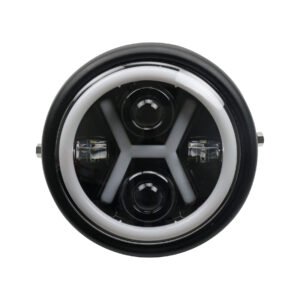 FARO DELANTERO LED MODELO 84 CON CARCASA LUZ ALTA 32.4W/BAJA 32.4W/OJO ANGEL 6W 12V LM 2800-4100