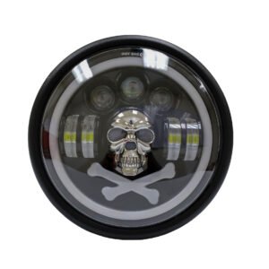 FARO DELANTERO LED MODELO 121 CON CARCASA LUZ ALTA 30W/BAJA 21.5W/OJO ANGEL 1.6W 12V LM 2200-2900