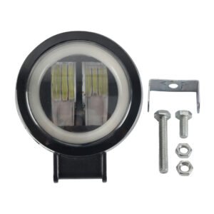 FARO AUXILIAR 2 LEDS REDONDO 20W / OJO ANGEL BLANCO 6W 12V LM 800