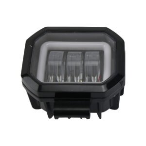 FARO AUXILIAR 3 LEDS CUADRADO 30W / OJO ANGEL BLANCO 6W 12V LM 1200