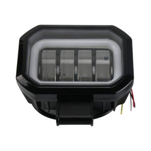 FARO AUXILIAR 4 LEDS CUADRADO 40W / ESTROBO / OJO ANGEL AZUL 6W 12V LM 1600