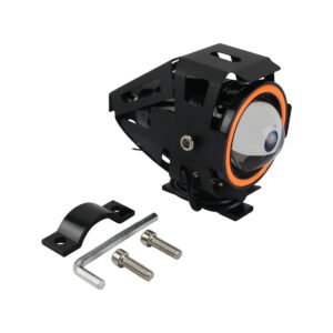 FARO AUXILIAR LED CON PROTECCION LUPA / ESTROBO / OJO ANGEL ROJO 5W 12V LM 500
