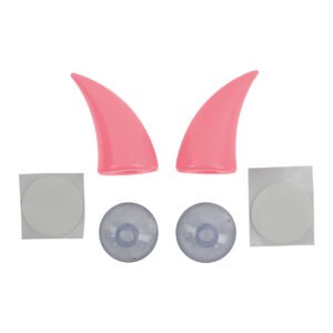 CUERNO DECORATIVO 60MM CASCO ROSA (5 PARES)