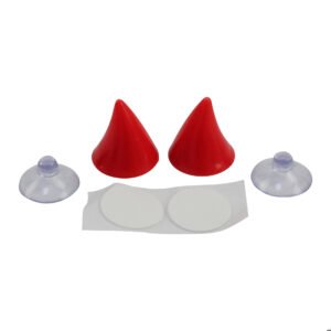 CUERNO DECORATIVO 30MM CASCO ROJO (5 PARES)