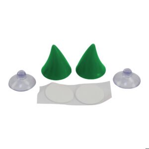 CUERNO DECORATIVO 30MM CASCO VERDE (5 PARES)