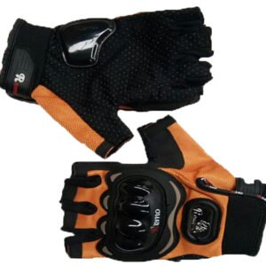 GUANTE CUERVO CON PROTECTOR DE PLASTICO - EN NARANJA T-L Y T-XL (REM959)