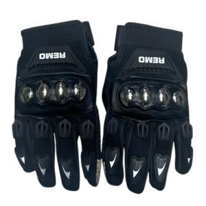 GUANTES NEGROS TALLA L - NUDILLOS DE METAL