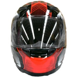 CASCO CERRADO 07B (DOT) - NEGRO CON ROJO