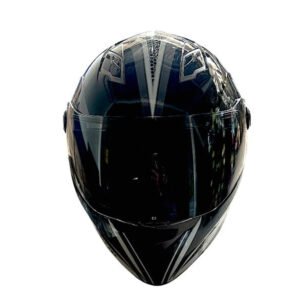 CASCO CERRADO 09B (DOT) - NEGRO CON GRIS