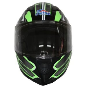 CASCO CERRADO R700 (DOT) - NEGRO CON VERDE