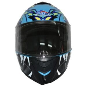 CASCO CERRADO N701 (DOT) - NEGRO CON AZUL