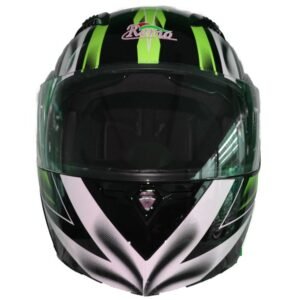 CASCO ABATIBLE Z118 TALLA L (DOT) - NEGRO CON VERDE