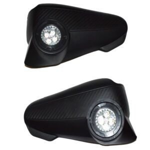CUBRE PUÑOS NEGROS CON AUXILIARES LED MODELO KW120 - UNIVERSALES