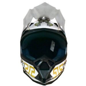 CASCO CROSS RN166 (DOT) - COLOR BLANCO CON NEGRO