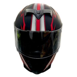 CASCO CERRADO ZX311 (DOT) - COLOR NEGRO CON ROJO MATE