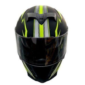 CASCO CERRADO ZX311 (DOT) - COLOR NEGRO CON VERDE MATE