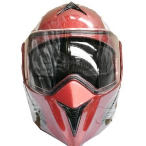 CASCO ABATIBLE - ROJO CON ENGRANES