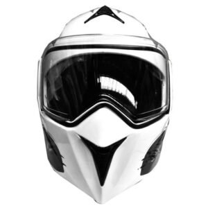 CASCO ABATIBLE - BLANCO CON ENGRANES
