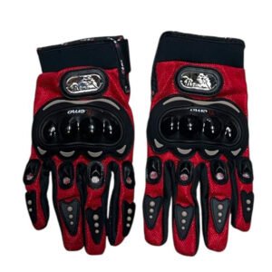 GUANTES - ROJO CON NEGRO Y PROTECTOR EN NUDILLOS WCC120