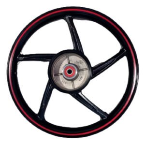 RIN TRASERO (17) NEGRO CON FILO ROJO - PARA 125Z (2016-19)