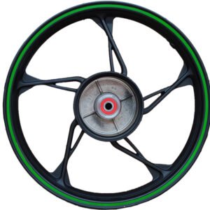 RIN TRASERO (17) NEGRO CON FILO VERDE - PARA 150Z (2016-18)