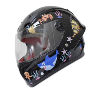 CASCO INTEGRAL PARA NIÑO WLT506 - EN NEGRO