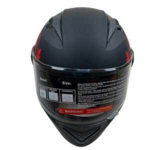 CASCO H111 INTEGRAL - NEGRO Y ROJO MATE