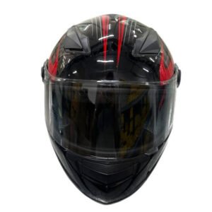 CASCO R501 INTEGRAL - NEGRO Y ROJO BRILLANTE