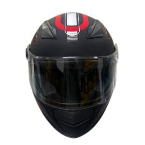 CASCO R501 INTEGRAL - NEGRO Y ROJO MATE