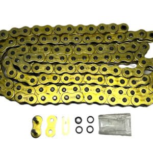 CADENA 520HX120 REFORZADA - DORADA CON O-RING - PARA DOMINAR400 - DOMINAR250 - DUKE390