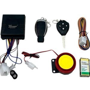 ALARMA PARA MOTO - CON BOTON DE ENCENDIDO Y 2 CONTROLES (NEGROS)