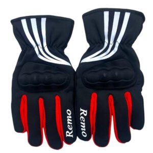 GUANTES MR - NEGRO CON ROJO (M)